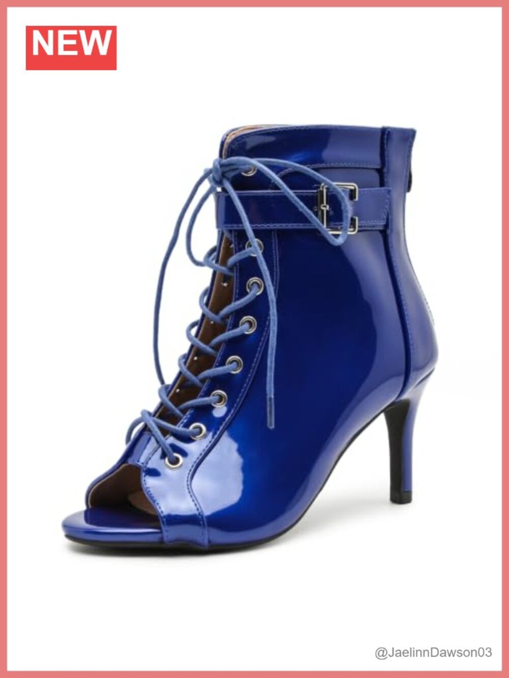 Women's Peep Toe Lace Up Stiletto Heel Booties Synthetic PU Leather Ankle Dance